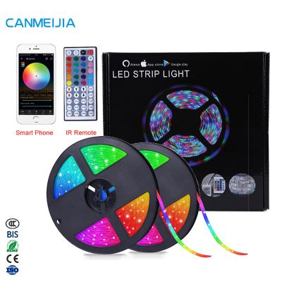 China 5050 Residential RGB Colored Control 12V 5M 10m China Light Cinta Luces Led De Colores Waterproof Remote Led Strip, RGB Led 5050 for sale