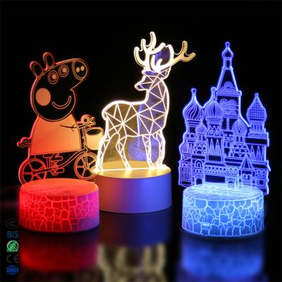 China New-designed Luxury 3W Table Lamps 3D Night Light Gift Decoration Led Table Lamps Home Decoration, Table Lamp, Led 3D Lights for sale