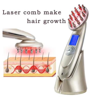 China Hot Selling anti hair loss Rechargeable Head Massager Electric Ems Hair Growth Massage Comb for sale