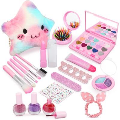 China Eco-friendly Non-Toxic Kids Play Makeup Toys Kids Cosmetics Storage Bag Pretend Toys Role Play for sale