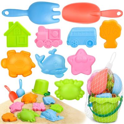 China Summer Kids Beach Bucket Non-Toxic Material Sand Toys Folding Bucket Shovel Sand Toys Sand Set for Boys and Girls for sale