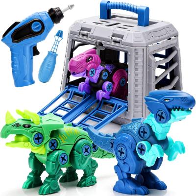 China Eco-friendly Material Disassemble Dinosaur Toys Construction Assemble Building Toy Model Dino for sale