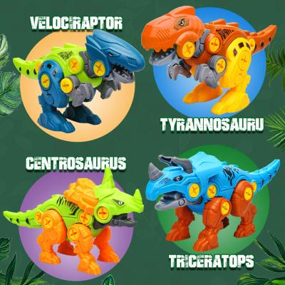 China Chridren Toys Kids DIY Assemble Take Apart Assembly Dinosaur Toys With Screwdrivers And Egg for sale