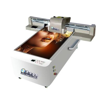 China Building Material Shops Small LED UV Printer LK-6090S Customized Mobile Phone Glass Case Matel Plastic UV Printer for sale