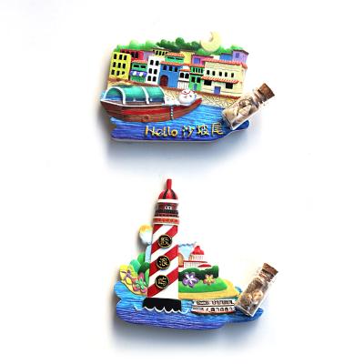 China Custom Souvenir 3D Home Decoration Gift Tourism Cartoon Resin Fridge Magnet Wholesale Durable for sale