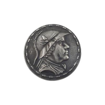 China Custom Wholesale Greek Souvenir Coin Antique Opens Commemorative Coin Greek Relief Silver Dollar Badge for sale