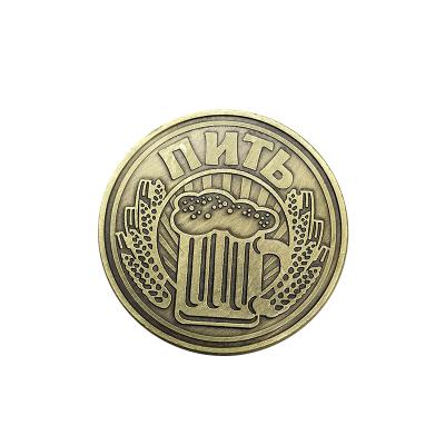 China Wholesale Custom Beer Medallion Russian Medallion Promotion Souvenir Russia Badge Metal Badge Gift Collection Foreign Coin for sale