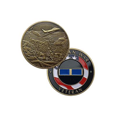 China Global Promotion Custom Wholesale Custom Souvenir Lite Tank Fighter Brass High Quality Coin for sale