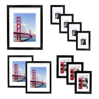 China Nordic Air Allwel Wooden Gallery Kit Wall and Home Wall Mat Black of 10 Pack of Picture Frames Photo Views for sale