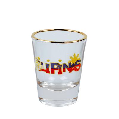 China New Hot Sale Custom Logo Gift Clear High Quality Classic/Postmodern Souvenir Wholesale Custom Glass With Gold Rim Drinking Champagne Glass Cocktail Cup for sale