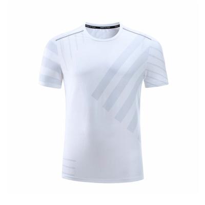 China Anti-wrinkle 2021 summer men's short-sleeve fitness casual running suit men's breathable T-shirt neck T-shirt for sale