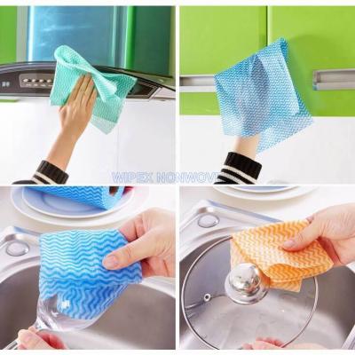 China WIPEX Sustainable Spunlace Nonwoven Disposable Cleaning Cloth Wipes for sale