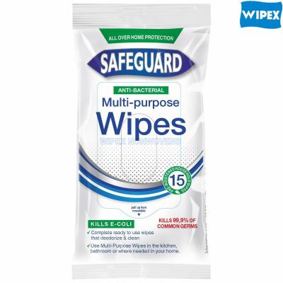 China WIPEX Disposable Spunlace Nonwoven Universal 15 Pcs Wipes Wet Cleaning Pouch For Wipes for sale