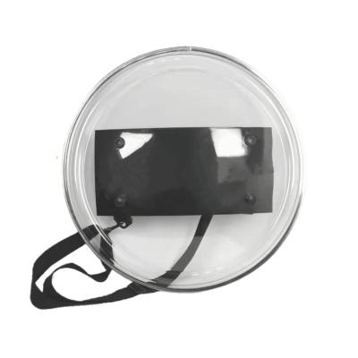 China Imported Anti-UV HQ-Polycarbonate HK Security Protection Round Polycarbonate Riot Shield Diameter 55cm for sale