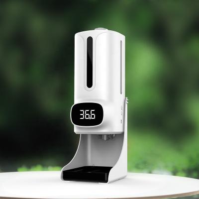 China Foam Soap Dispenser Smart K9 Pro Plus 2 in 1 1200ml Automatic Alcohol Soap Dispenser Touchless Body Temperature Thermometer with 15 Languages for sale