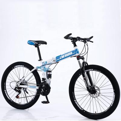 China High Carbon Steel Mountainbike 26 27 Inch Mtb Cycle Folding Mountain Bike Variable 27 Speed ​​Men And Women Offroad Bicycle for sale