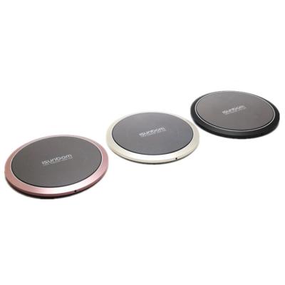 China Super Cute Fast Support Qi Charging MINI Metal Round Mobile Phone Phones Mirror Wireless Charger For Samsung and iPhone Fast Charging for sale