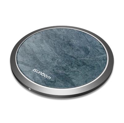 China Hot Mini Qi Mobile Marble Design Mobile Cell Phone Cell Phone Sela Wireless Charger Aluminum For iPhone Wireless Charger for sale