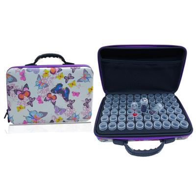 China New Arrival Diamond Painting Set Nail Jewelry Storage Set Bag Point Bead Storage Bottle Eva Cross Box Bag Storage Tank 60 Bottles for sale