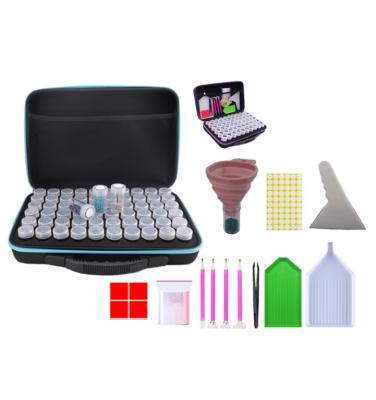 China Waterproof Diy Diamond Painting Tools 60 Bottle Storage Bag Carry Case Drill Zipper Diamond Embroidery Accessories for sale