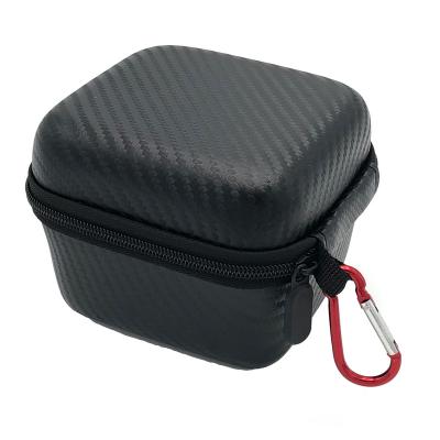 China Waterproof Shockproof Dustproof Zippered Hard Case For Tea Cup With Carbon PU Foam Leather Tray Inside for sale