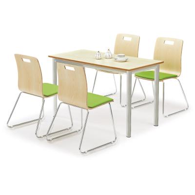 China Expandable School Canteen Commercial Chairs Fast Food Bentwood Furniture Set Restaurant Plywood Shell Chain Chair for sale