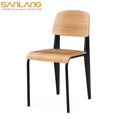 China Modern hotel seat table set canteen metal frame leg inventory chairs restaurant furniture bent wood chair for sale