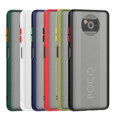 China Corner Four Protect Shockproof Frosted Skin For Xiaomi Poco X3 Mobile Phone Case Shockproof Mobile Phone Bags Mobile Phone Accessories for sale