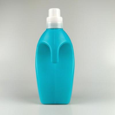 China Empty Personal Care 1L HDPE Plastic Detergent Bottles /flat Bottle With Hand for sale