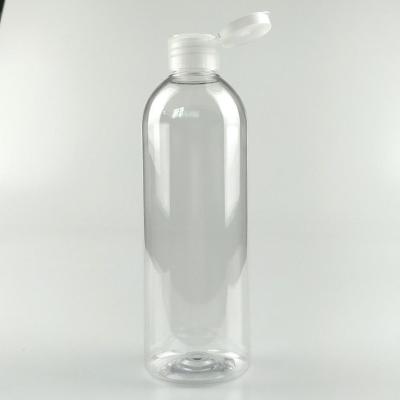 China Personal Care 500ml Empty PET Clear Bottle With Flip Top Cap for sale