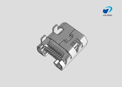 China 0.40mm Pitch Micro HDMI Connector, Right-Angle Receptacle, Surface Mount, with Through Hole Shell Tabs for sale