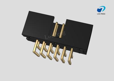 China IDC Header connector, PCB Mount Receptacle, Board-to-Board, 2X6 Position, 2.54mm Pitch, Gold Flash, Right angle for sale