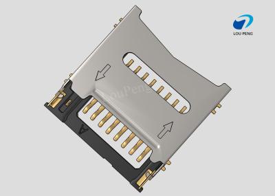 China Micro SD Card Connectors, Secure Digital Compatible Card, 8 Position, Surface Mount, Right Angle for sale