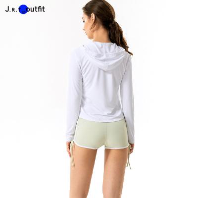 China China Manufacturer Daily Active Outfits Zipper Breathable Antibacterial Custom Yoga Top Slim Jacket For Women for sale