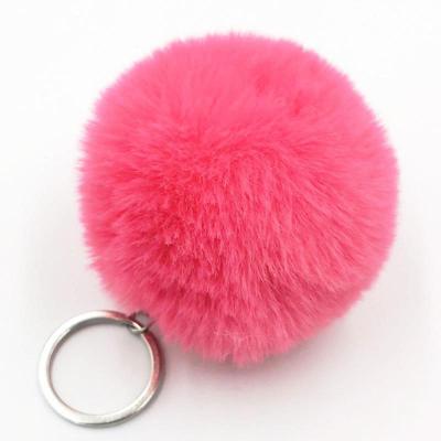 China Fasion Wholesale BT21 Plush Puff Balls Faux Puff Balls Keychains for sale