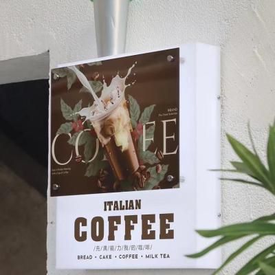 China SRY SIGN Energy Saving Creative Acrylic Light Box Customized Double-Layer Billboard Coffee and Milk Tea Shop Channel Light Box Signage for sale