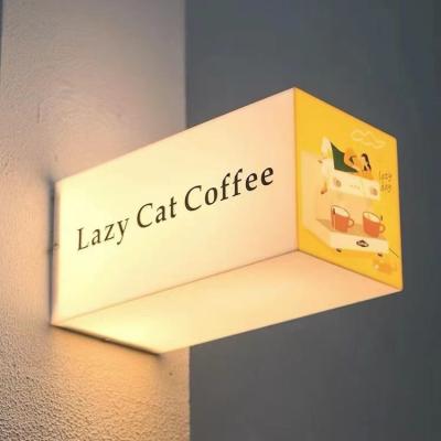 China SRY SIGN custom restaurant cafe12V indoor outdoor led illuminated sign outdoor signage for sale