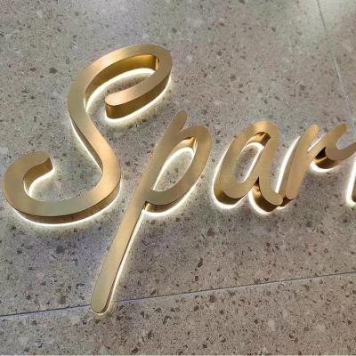 China Retail Store SRY SIGN Hot Selling And High Quality Led Logo Sign Halo /Back Illumination Sign For Store for sale