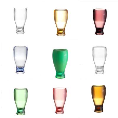 China Unbreakable Acrylic Drinkware Recycled Plastic Drinking Glasses Bar Juice And Water Glass Home Tumbler-Colors Pack for sale