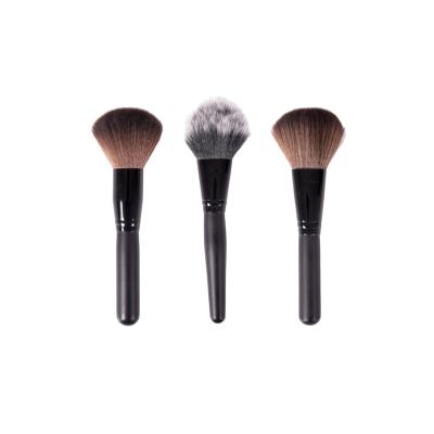 China Angular Blush Wholesale Cosmetic Facial Loose Brush Powder Brush Makeup Tools Black Handle Make Up Single Brush for sale