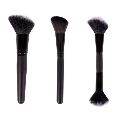 China Angular Blush Wholesale 1 PC Dual Head Single Head Professional Facial Blusher Powder Brush Custom Makeup Brush for sale