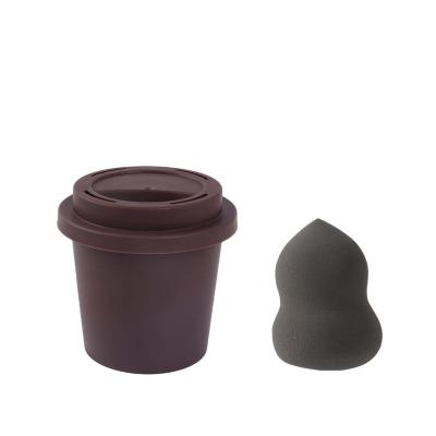 China Hydrophilic Sponge Non-latex Non-latex Cosmetic Puff Person Packing With Coffee Cup Super Soft Beauty Sponge Blender Support OEM/ODM Foundation Sponge for sale