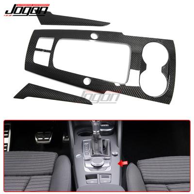 China LUXURY Carbon Fiber Car Central Control Bench Panel Trim Door Trim Gear Shift Clutch Cover For Audi A3 8V S3 RS3 2014-2019 for sale