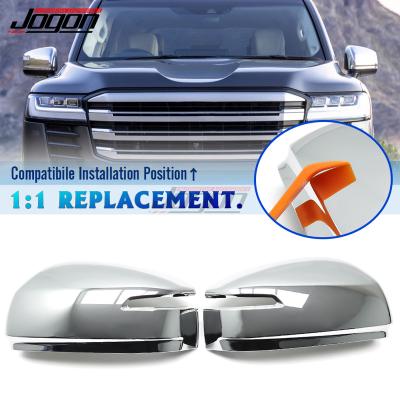 China Decoration ABS Chrome Side Wing Rearview Mirror Cover Trim Case Replacement For Toyota Land Cruiser 300 Series LC300 2022 for sale