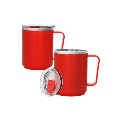 China 16oz/450ml Stainless Steel Mug Thermal Viable Red Thermal Double Wall Vacuum Insulated Cup Mug With Lid (Pack of 1) for sale