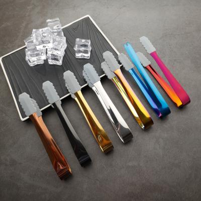 China Viable Sample Factory Direct Sale Stainless Steel Available Ice Cube Sugar Tongs For Clip Kitchen Tableware Tool Bar Tools Non Slip for sale