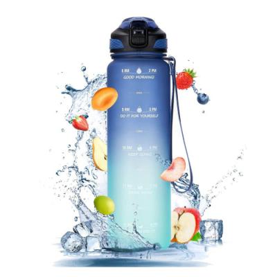 China Tritan 1000ml Sustainable Water Bottle With Silicone Straw Bottle Carbonated Drinking Bottle Suitable Sports BPA Free for sale