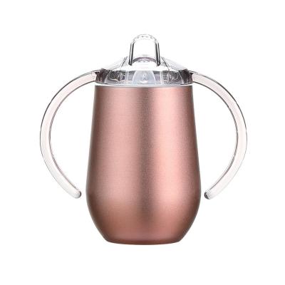 China Vacuum Insulated Baby Cup Tumbler Baby Sippy Puddle BPA Free Stainless Steel Cup Holder Wall Mounted Baby Sippy Free Double Non for sale