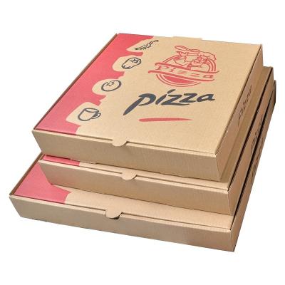 China Recycled Materials Wholesale Logo Portable Thick Recycled Corrugated Cheap Custom Delivery Pizza Baking Box for sale