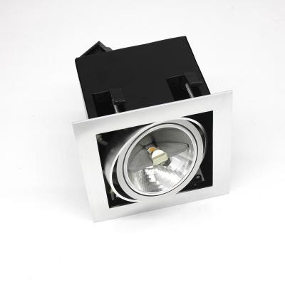 China EUROPEAN Square GU10 75W 1000LM Rotatable Adjustable Downlight Recessed Lourve Lights for sale